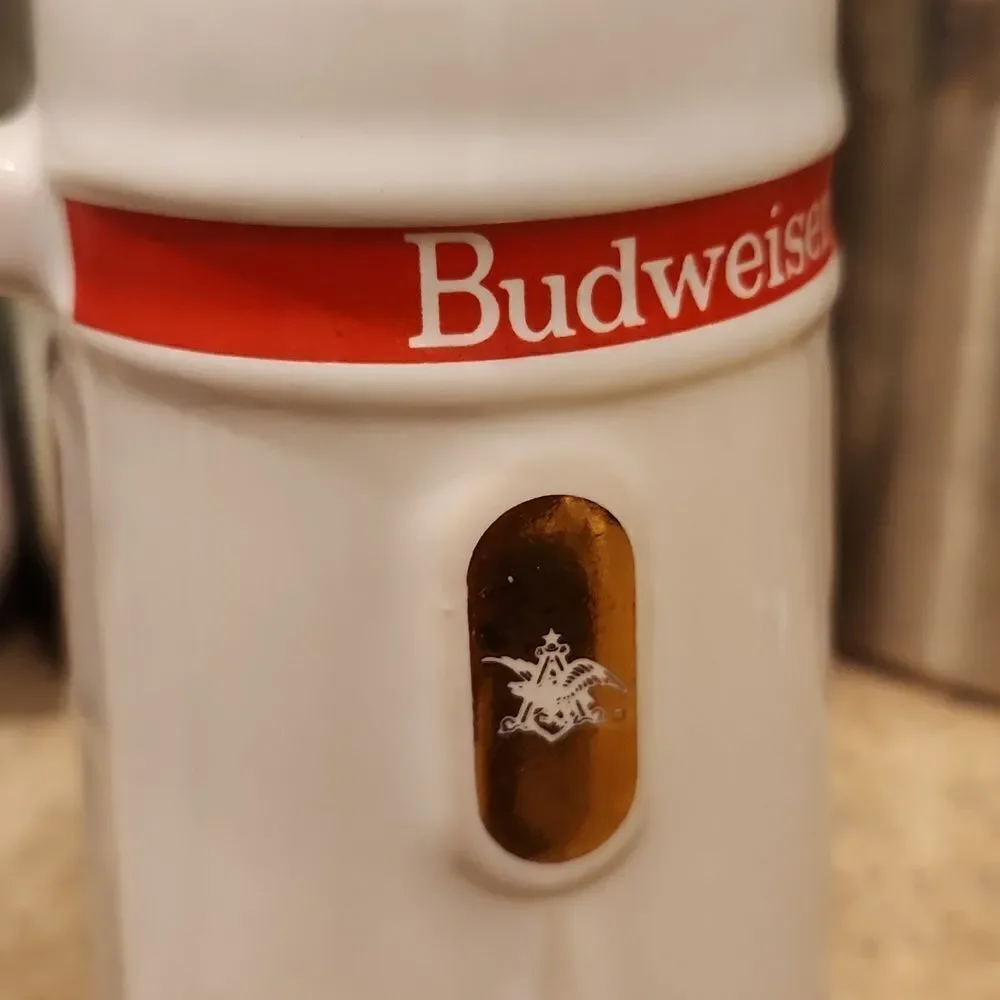 Vintage Budweiser Anheiser Busch Beer Steins Set of 2 12 oz.